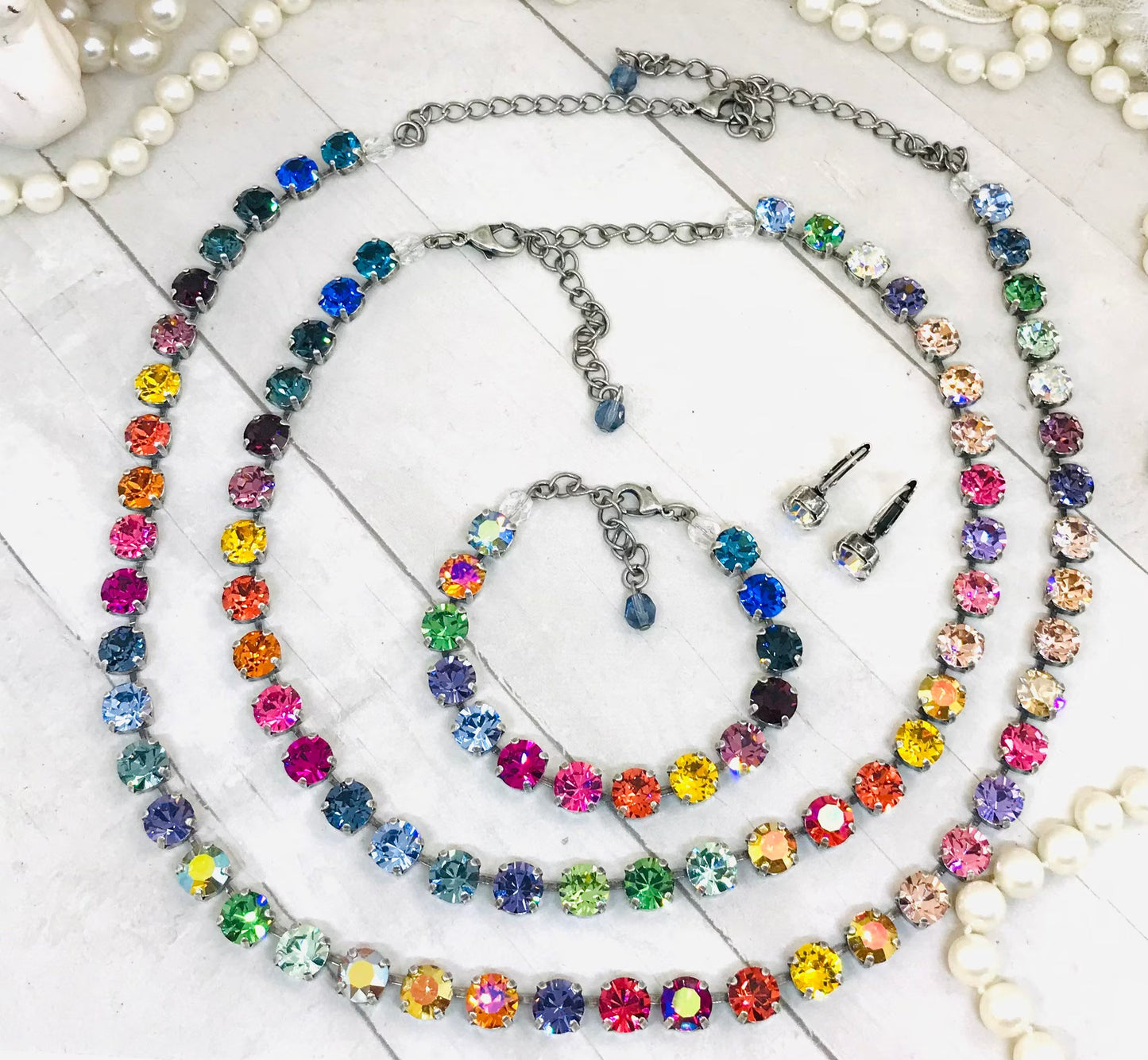 Rainbow Radiance Multi-Gemstone Crystal Necklace