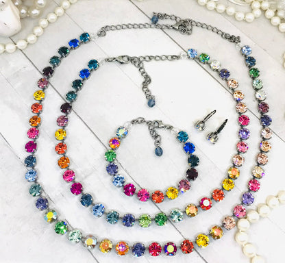 Rainbow Radiance Multi-Gemstone Crystal Necklace