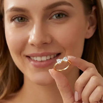 Heart of Light: Sparkle Heart-Cut Moissanite Ring