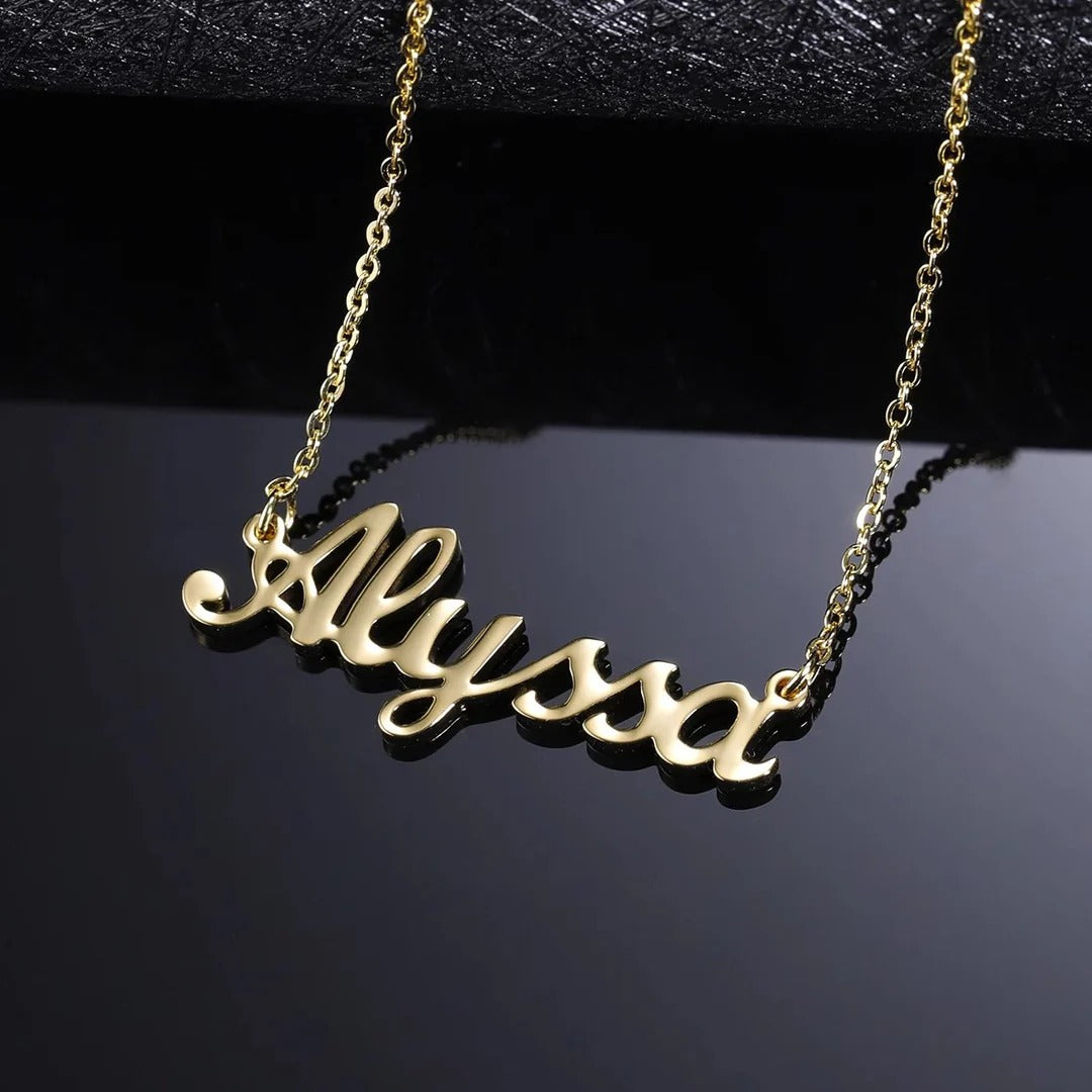 Custom Engraved Initial Pendant Necklace