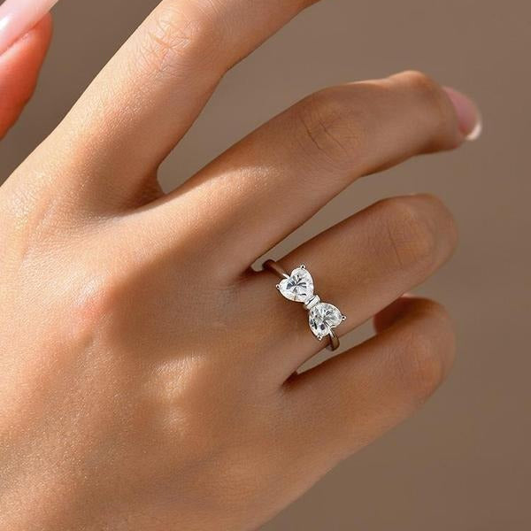Heart of Light: Sparkle Heart-Cut Moissanite Ring