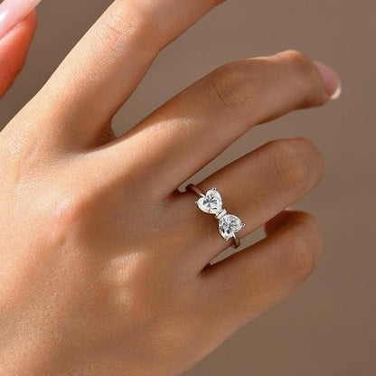 Heart of Light: Sparkle Heart-Cut Moissanite Ring