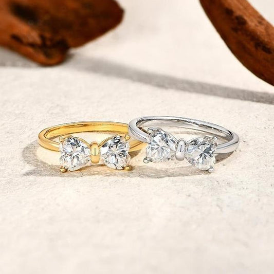 Heart of Light: Sparkle Heart-Cut Moissanite Ring