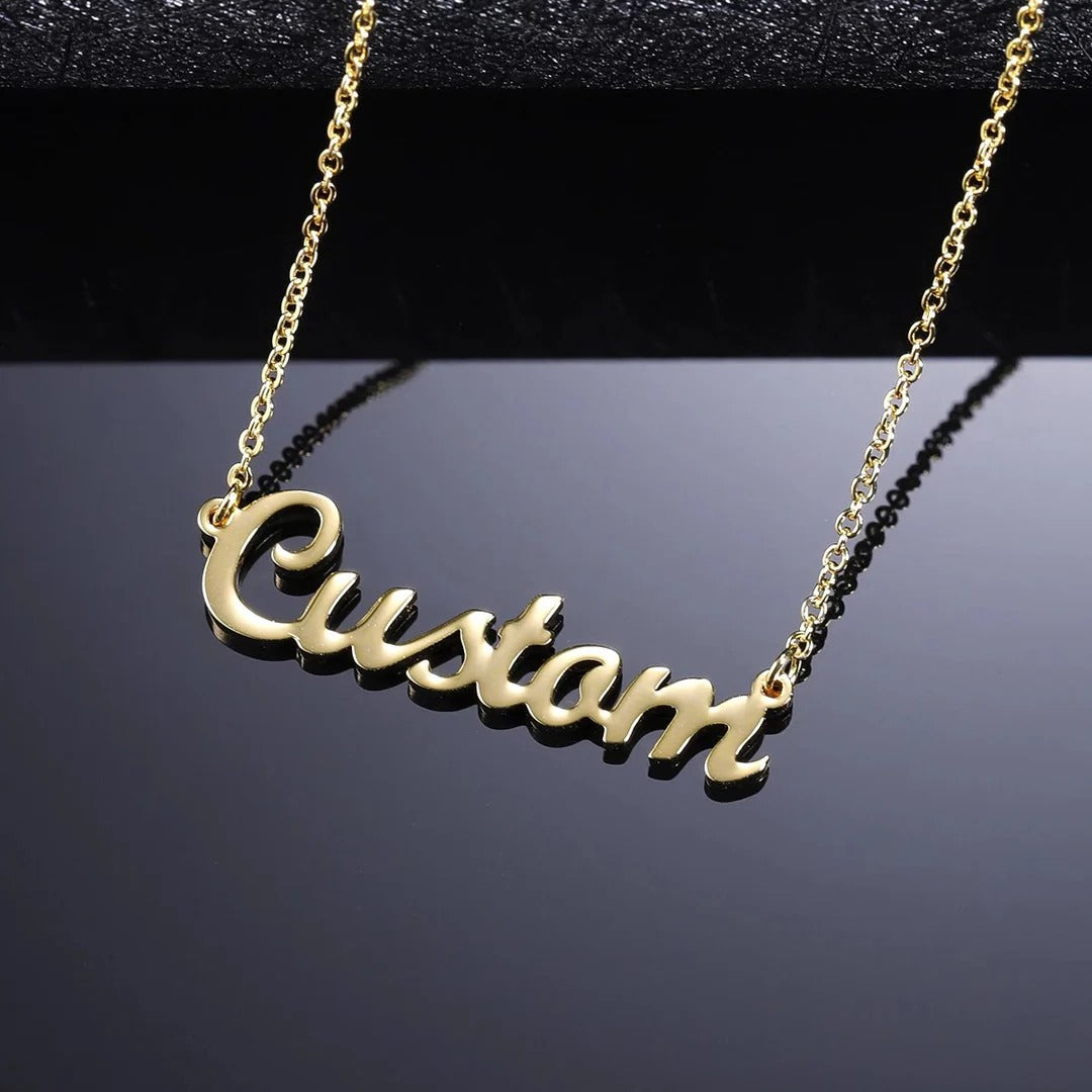 Custom Engraved Initial Pendant Necklace