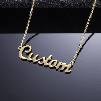 Custom Engraved Initial Pendant Necklace
