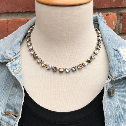 Neutral Spectrum Warm-Toned Crystal statement necklace