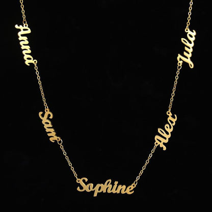 Multi-Name Custom Necklace Personalized Letter Necklace Anniversary Gift for Her