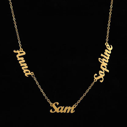 Multi-Name Custom Necklace Personalized Letter Necklace Anniversary Gift for Her