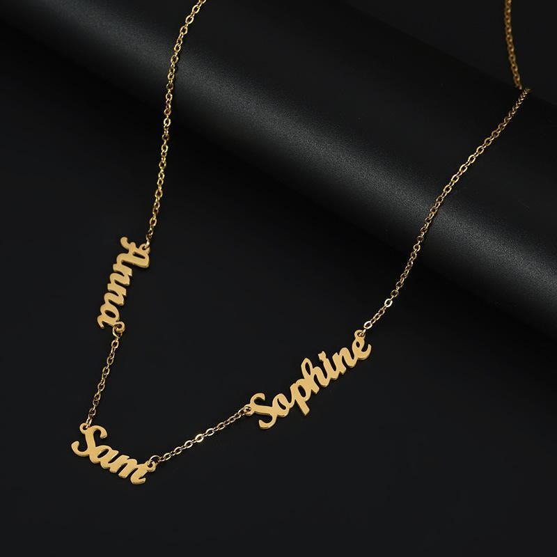 Multi-Name Custom Necklace Personalized Letter Necklace Anniversary Gift for Her