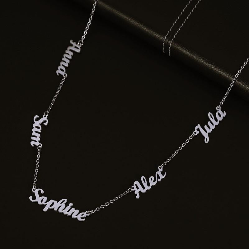 Multi-Name Custom Necklace Personalized Letter Necklace Anniversary Gift for Her