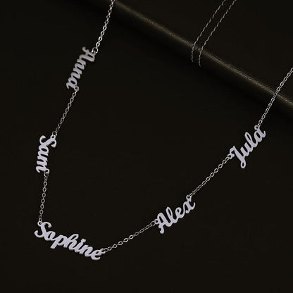 Multi-Name Custom Necklace Personalized Letter Necklace Anniversary Gift for Her