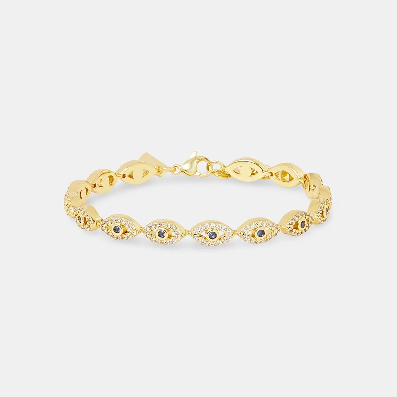 Gold Evil Eye Gemstone Necklace