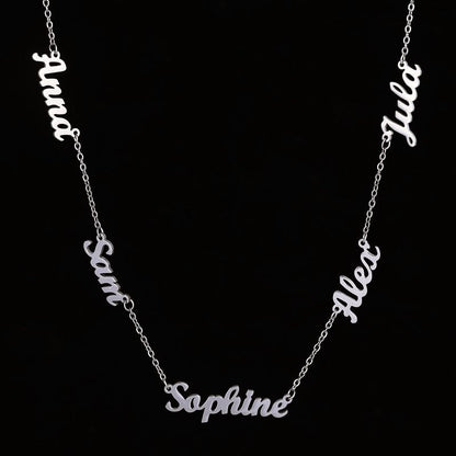 Multi-Name Custom Necklace Personalized Letter Necklace Anniversary Gift for Her