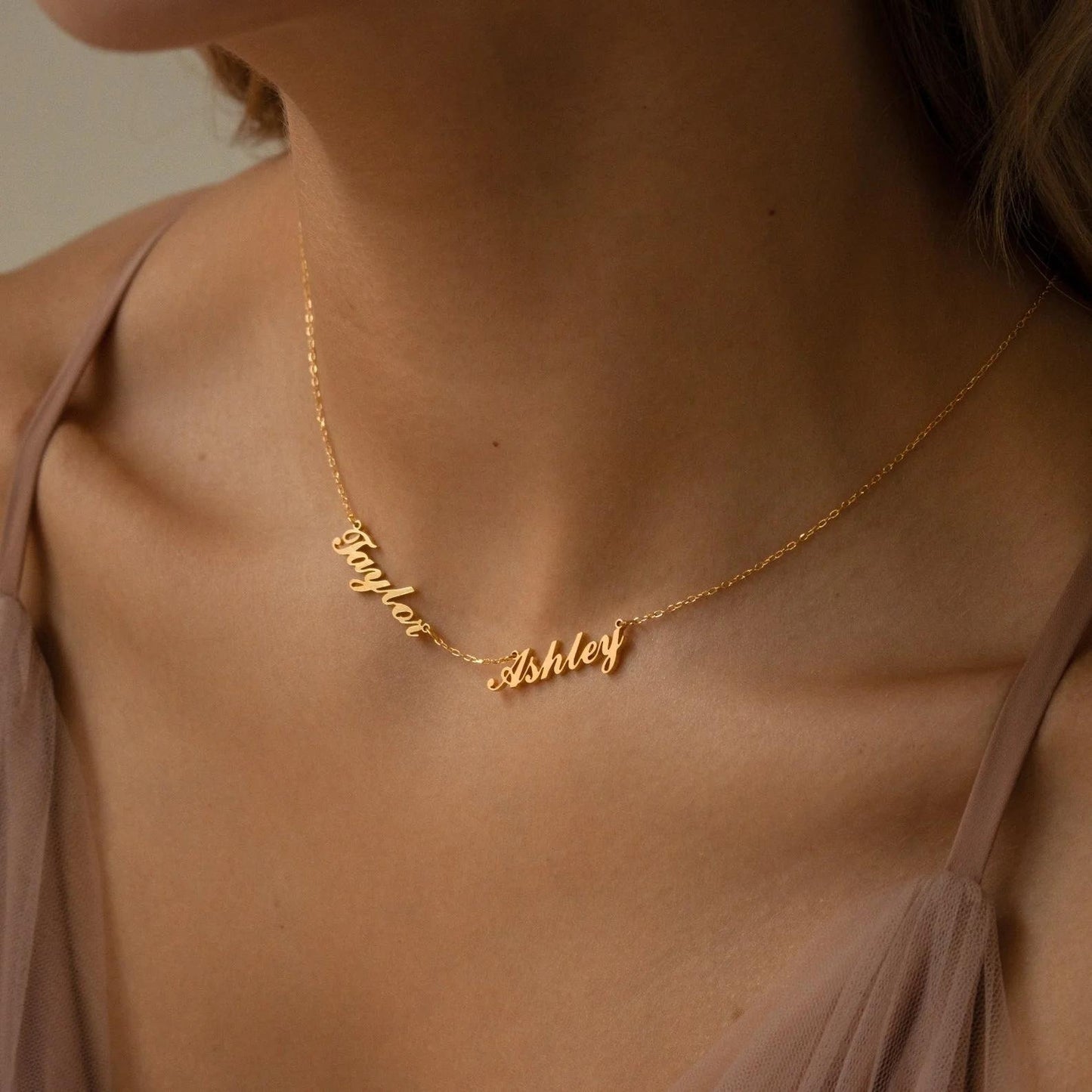 Multi-Name Custom Necklace Personalized Letter Necklace Anniversary Gift for Her