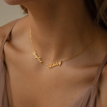 Multi-Name Custom Necklace Personalized Letter Necklace Anniversary Gift for Her