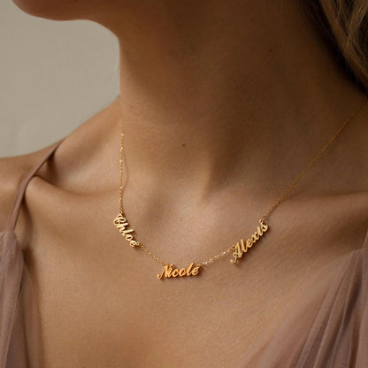 Multi-Name Custom Necklace Personalized Letter Necklace Anniversary Gift for Her