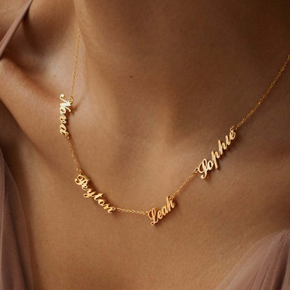 Multi-Name Custom Necklace Personalized Letter Necklace Anniversary Gift for Her