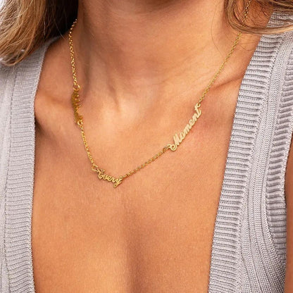 Multi-Name Custom Necklace Personalized Letter Necklace Anniversary Gift for Her