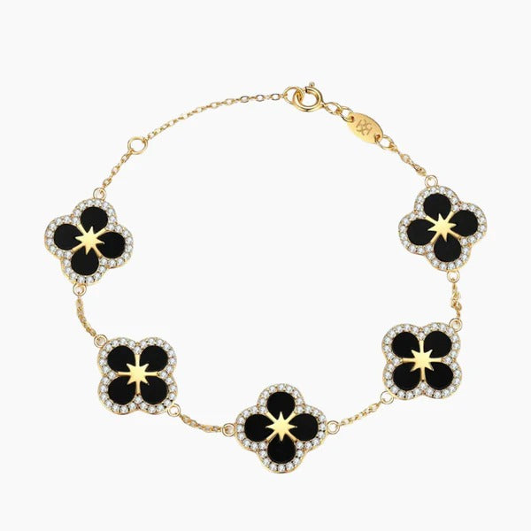 Lucky Clover: Mother of Pearl & Diamond Necklace