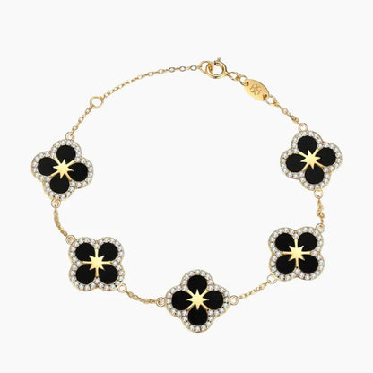 Lucky Clover: Mother of Pearl & Diamond Necklace