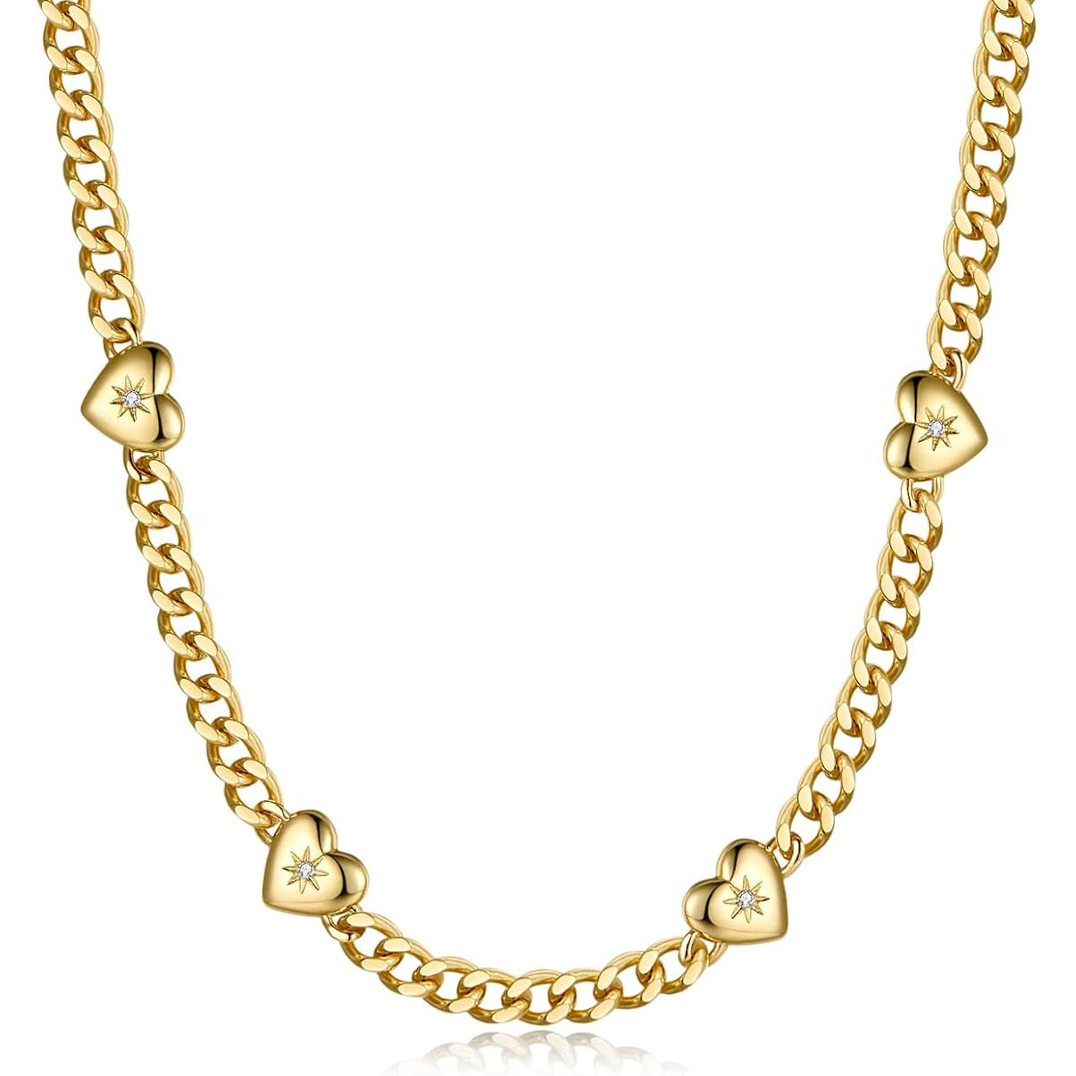 Heart-Linked Legacy: Diamond Cuban Chain Necklace