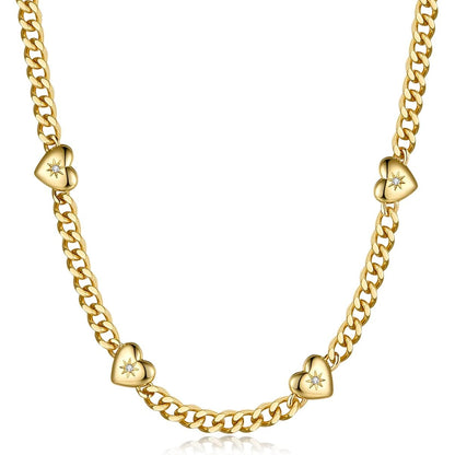 Heart-Linked Legacy: Diamond Cuban Chain Necklace