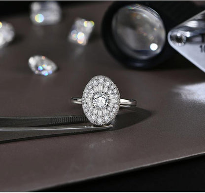 Celestial Sparkle Oval Moissanite Luxury Ring