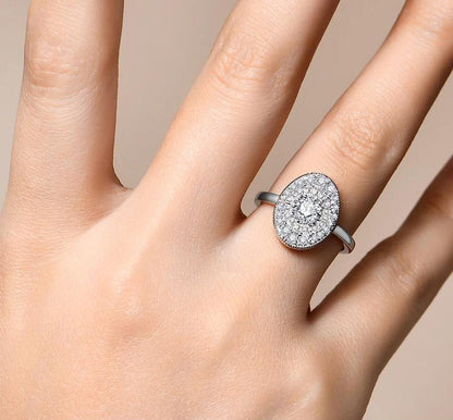 Celestial Sparkle Oval Moissanite Luxury Ring