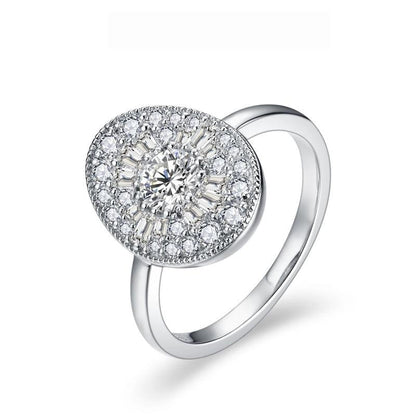 Celestial Sparkle Oval Moissanite Luxury Ring