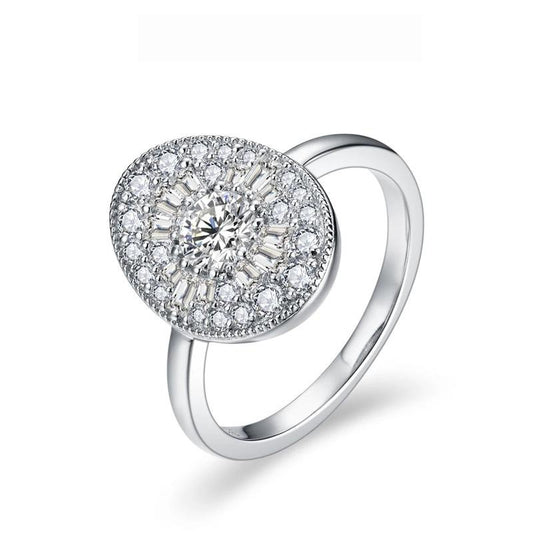 Celestial Sparkle Oval Moissanite Luxury Ring