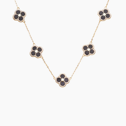 Lucky Clover: Mother of Pearl & Diamond Necklace
