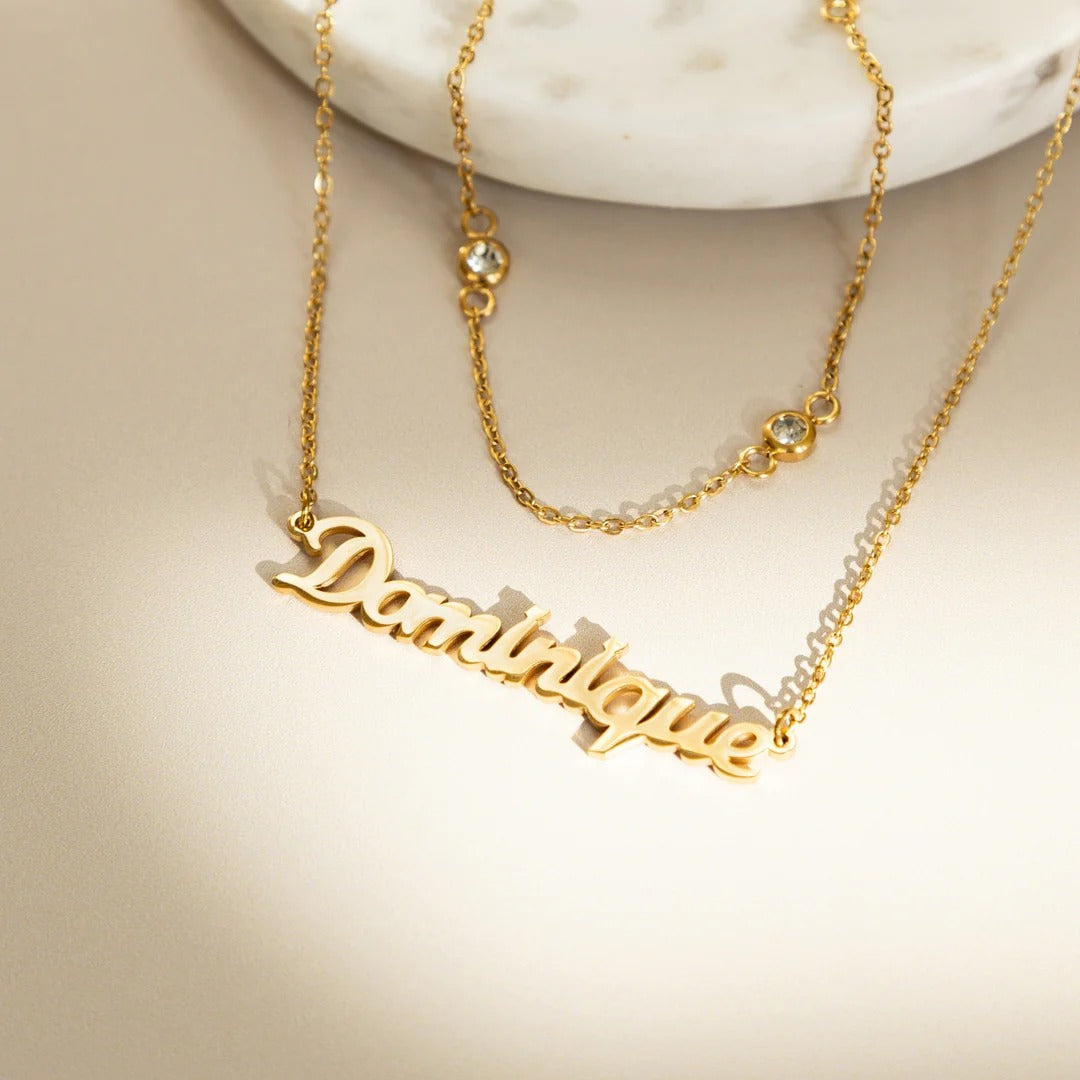 Custom Engraved Initial Pendant Necklace