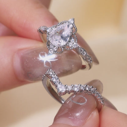 Silver Two-Piece Ring Set