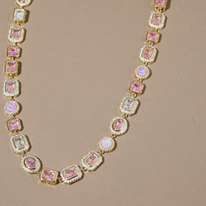 Amour Pink Solstice Gemstone Necklace Set