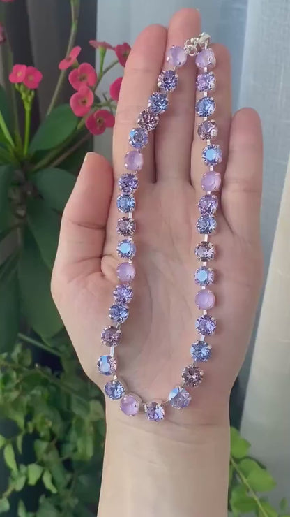 Soft Gradient Crystal Tennis Necklace