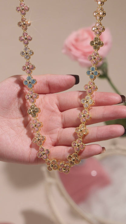Blossom Tourmaline Gemstone Necklace